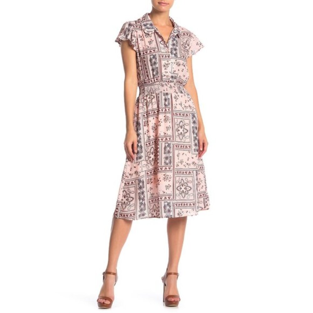 NWT Nordstrom Threads States Medallion Midi Dress